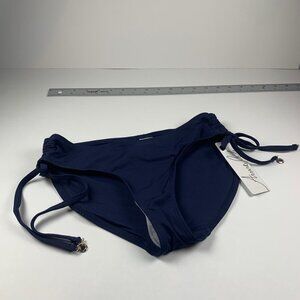 Anne Cole Women's Navy‎ Beachwear Side Tie Hipster Swim Bikini Bottom Size S NWT